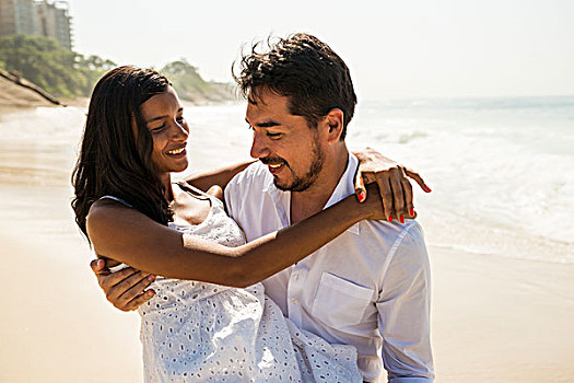 浪漫,情侣,海滩,里约热内卢,巴西