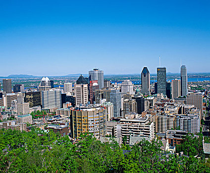 俯拍,建筑,城市,蒙特利尔,魁北克,加拿大