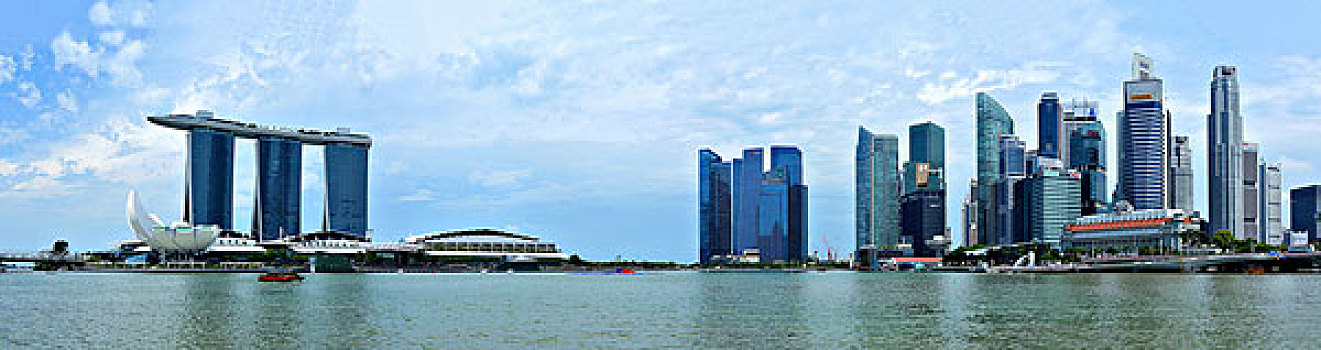 新加坡海湾建筑全景