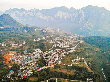 航拍湖北恩施大峡谷云龙地缝景区