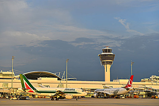 空中客车,正面,1号航站楼,慕尼黑,机场,德国,欧洲