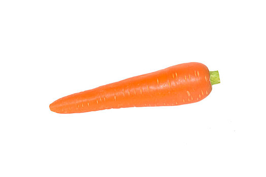 一个胡萝卜孤立在白色背景上
