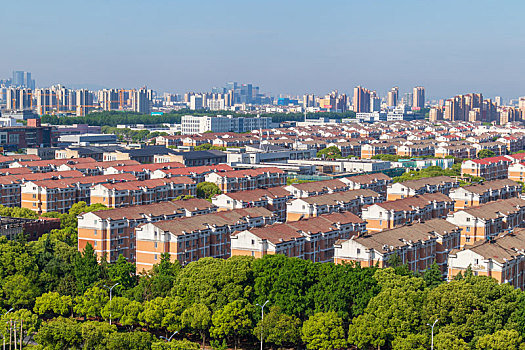 苏州工业园区跨塘住宅区风光