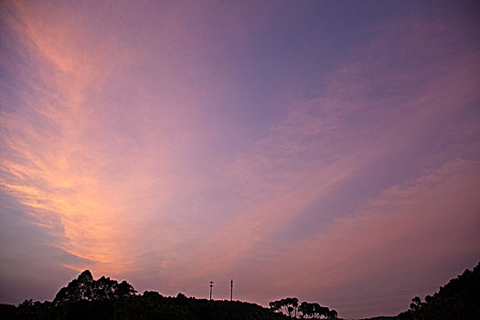 晚霞,天空素材,自然