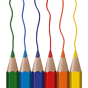 彩色,笔,绘画