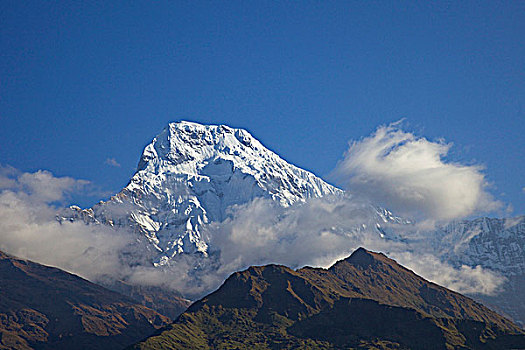 安娜普纳,山脉,安娜普纳保护区,喜马拉雅山,尼泊尔