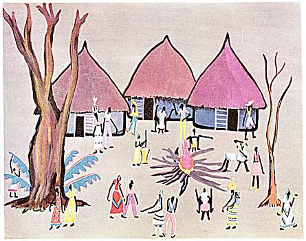假日,刚果人,乡村,艺术,刚果,20世纪