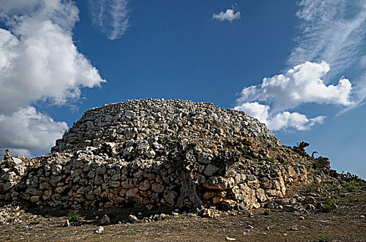 史前,石头,纪念建筑,塔拉利特,米诺卡岛,巴利阿里群岛,西班牙,欧洲