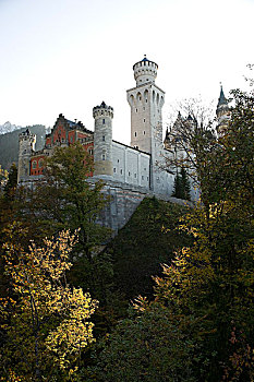 德国南部菲森,fussen,旧天鹅堡,schloss,hohenschwangau