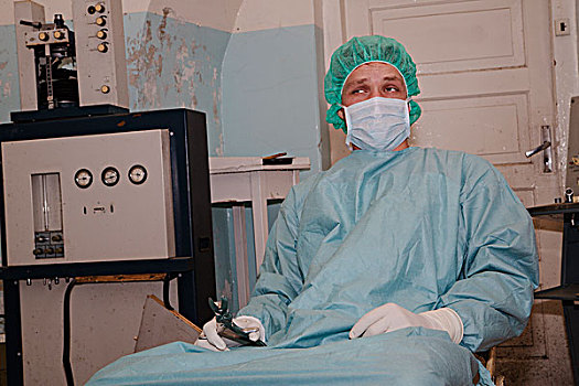 外科,拿,奇怪,工具,外科手术
