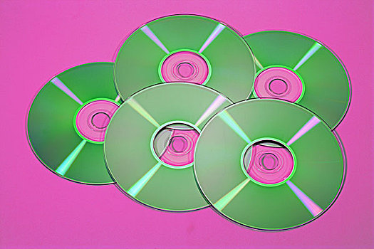 光盘存储,dvd,盘形,粉色背景