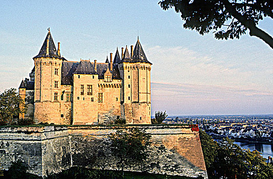 法国,曼恩-卢瓦尔省,安茹,索米尔,城堡