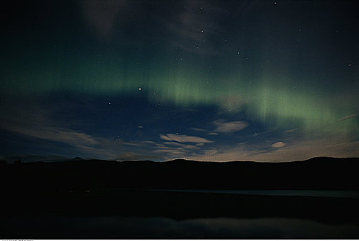 北极光,湖,不列颠哥伦比亚省,加拿大