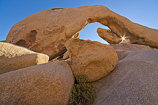 拱形,漂石,约书亚树国家公园,加利福尼亚
