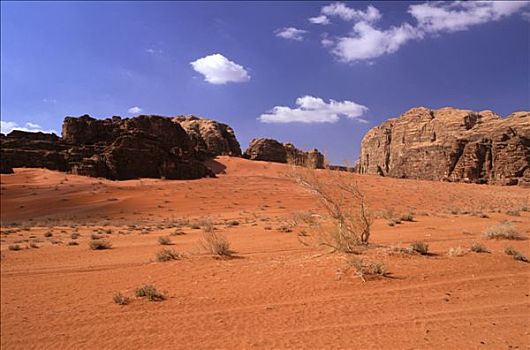 约旦,瓦地伦,荒漠景观,红色,沙子