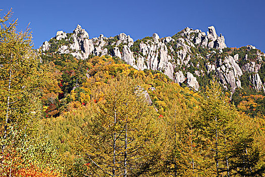 秋天,峭壁,山