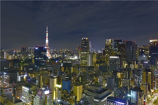 日本东京城市夜景