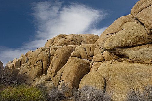漂石,约书亚树国家公园,加利福尼亚,美国