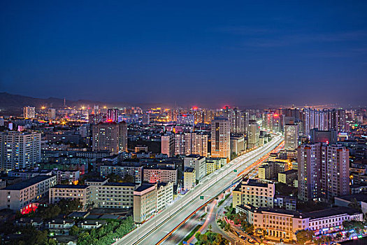 乌鲁木齐东外环城市夜景