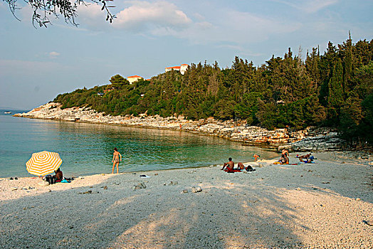 海滩,靠近,凯法利尼亚岛,希腊