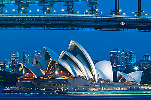 桥,剧院,城市天际线,背景,悉尼港,悉尼歌剧院,悉尼,新南威尔士,澳大利亚