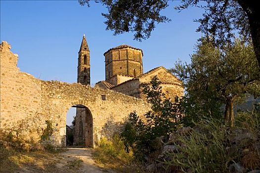 教堂,老城,伯罗奔尼撒半岛,希腊