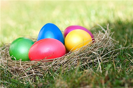 五个,彩色,复活节彩蛋