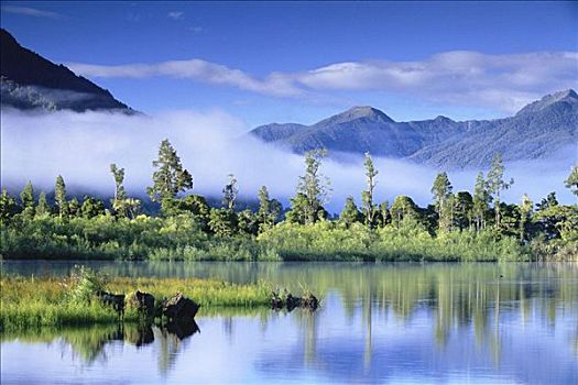 湖,新西兰,南岛
