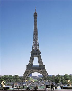 法国,巴黎,埃菲尔铁塔,军事学院,背影