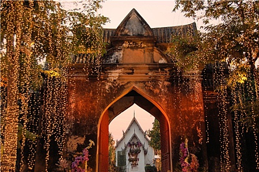 光亮,入口,皇宫,洛布里,泰国