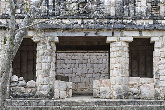 庙宇,玛雅,发掘地,乌斯马尔,尤卡坦半岛,墨西哥,中美洲