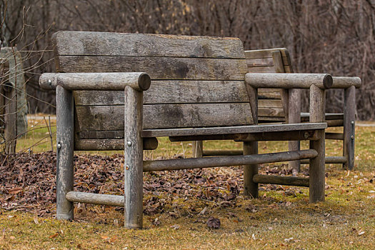 木制长椅,公园