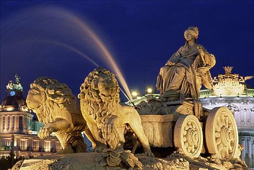 西贝里斯广场喷泉,西贝列斯广场,马德里,西班牙