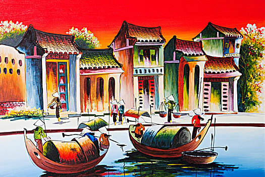 越南,会安,老城,特色,绘画