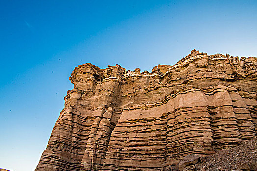 新疆,罗布泊,雅丹地貌,沙漠,沙岩,蓝天,白云