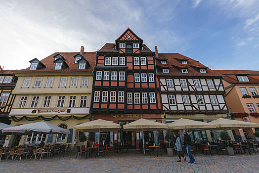 德国小镇奎德林堡街景与建筑