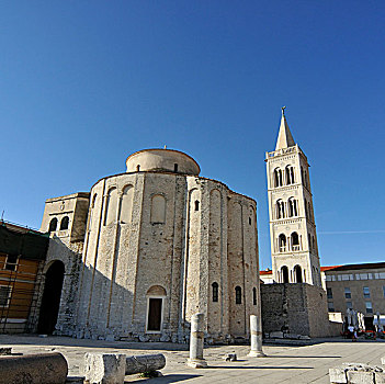 教堂,钟楼,大教堂,扎达尔,克罗地亚,欧洲