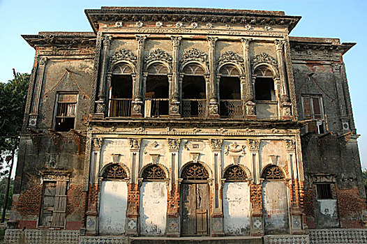 老建筑,达卡,孟加拉,一月,2008年