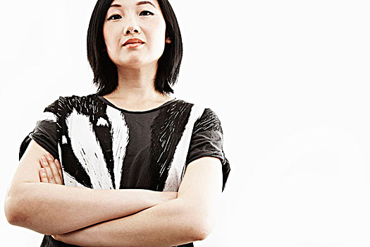 棚拍,肖像,美女,抱臂