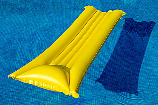 黄色,气垫,游泳池