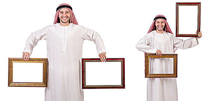 阿拉伯,画框,白色背景
