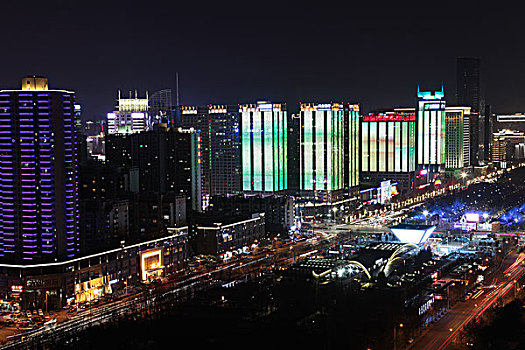 陕西西安城市夜景