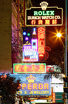 霓虹灯,弥敦道,香港