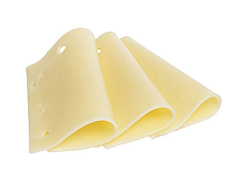 折叠,切片,奶酪,隔绝,白色背景