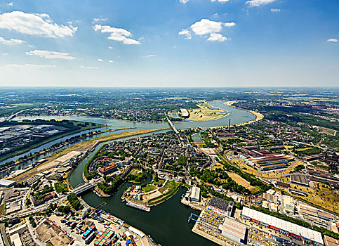 港口,杜伊斯堡,运河,北莱茵威斯特伐利亚,德国,欧洲