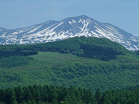 绿色,山