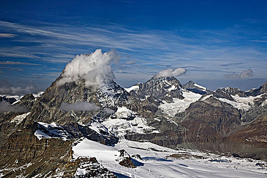 阿爾卑斯山,靠近,策馬特峰,瑞士