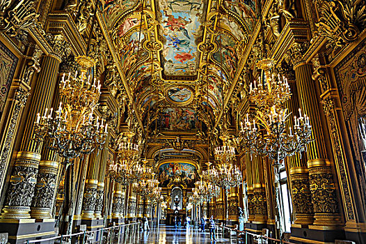 室内,大厅,天花板,描绘,音乐,历史,歌剧院,加尼叶,巴黎,法国,欧洲