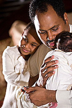 美国黑人,父亲,诞生,四个