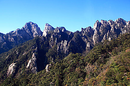 山峦,山顶,远景